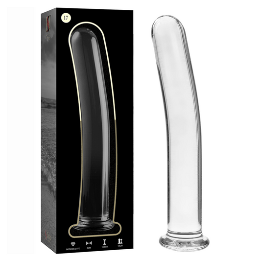 Nebula Series by Ibiza - Model 17 Dildo Borosilicate Glass Clear 18.5 cm - O - 3 cm – Glass Dildo