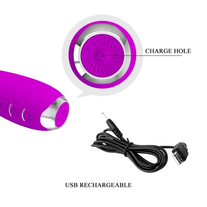 Pretty Love - Hector Rechargeable Electroshock Vibrator Waterproof Purple – G Spot Vibrator