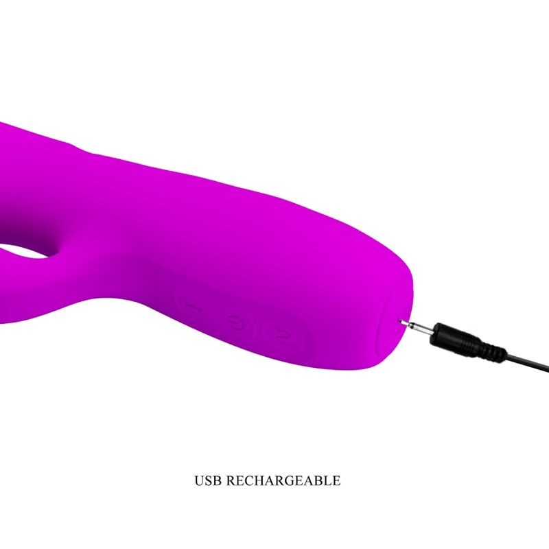 Pretty Love - Melanie Purple Rechargeable Rabbit Vibrator – G Spot Rabbit Vibrator
