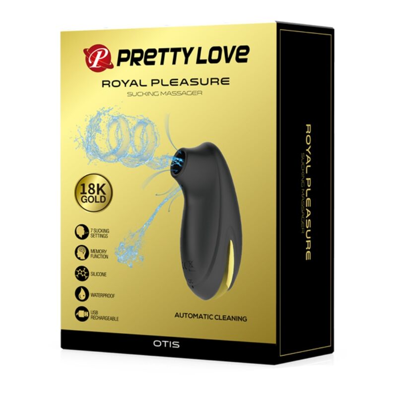 Pretty Love - Luxury Rechargeable Suction Massager Black – Clitoral Vibrator