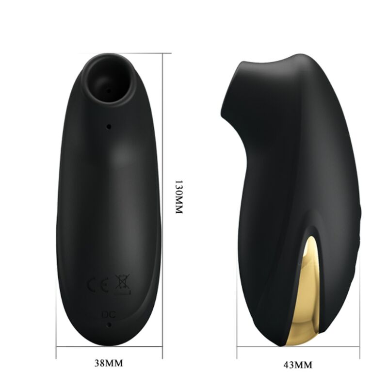 Pretty Love - Luxury Rechargeable Suction Massager Black – Clitoral Vibrator
