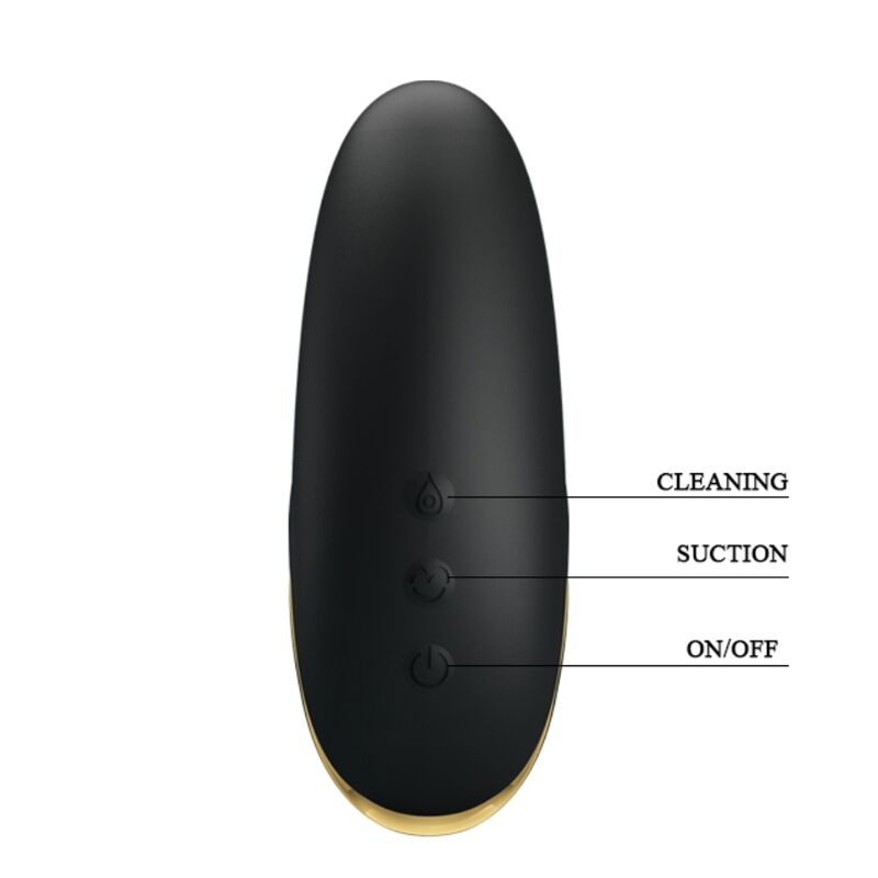 Pretty Love - Luxury Rechargeable Suction Massager Black – Clitoral Vibrator