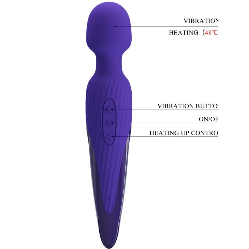 Pretty Love - Antony Youth Wand Vibrator Violet Heat Effect – Powerful Wand Vibrator