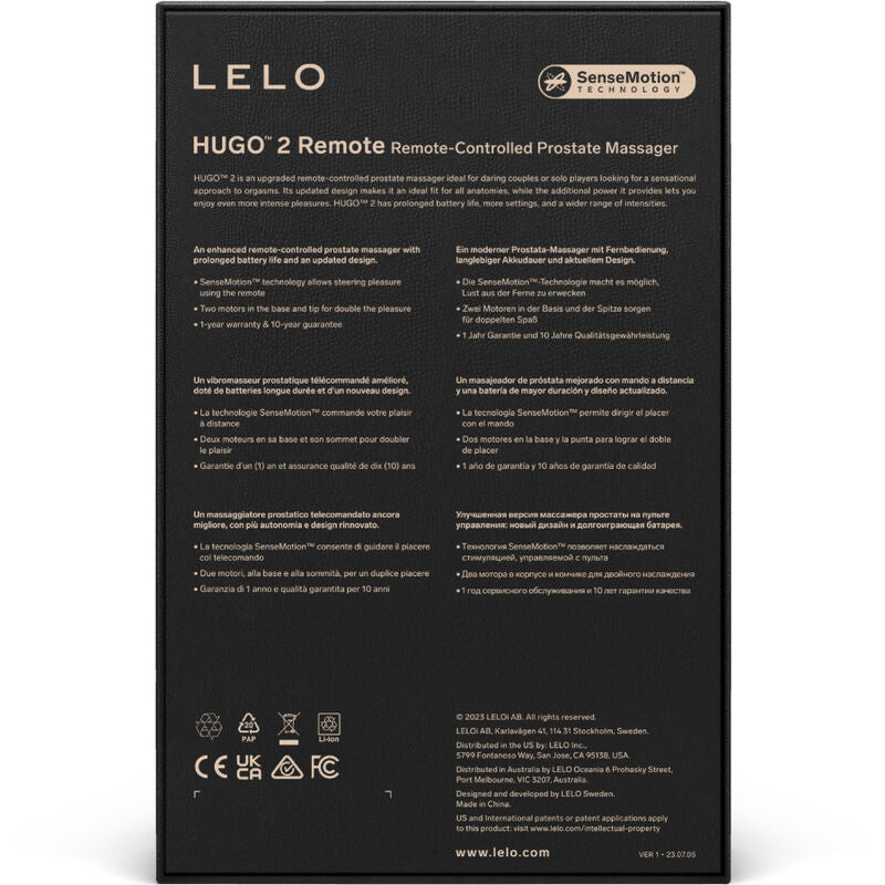 Lelo - Hugo 2 Green Remote Control Prostate Massager – Prostate Vibrator