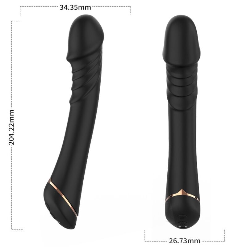 Armony - Dildo Vibrator Silicone Black – Vibrating Dildo