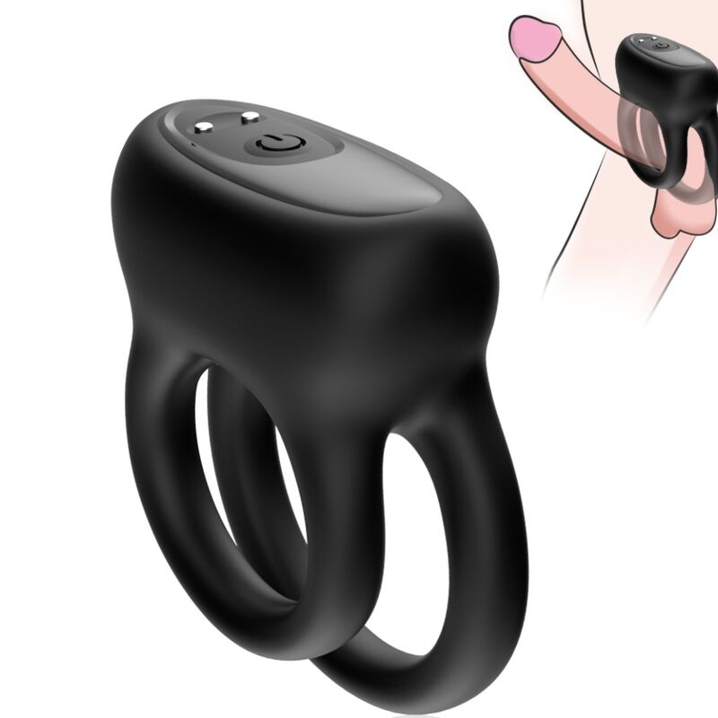 Armony - Double Ring Vibrator Black – Clitoral Vibrator