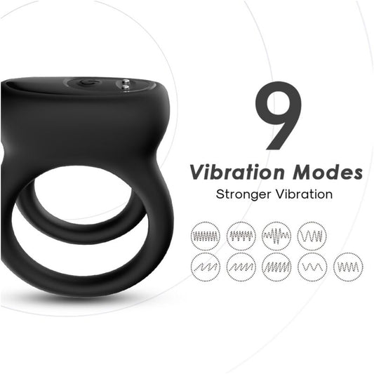 Armony - Double Ring Vibrator Black – Clitoral Vibrator
