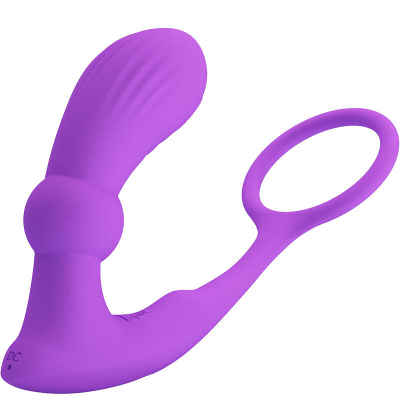 Pretty Love - Warren Remote-Controlled Anal Plug and Penis Ring Violet