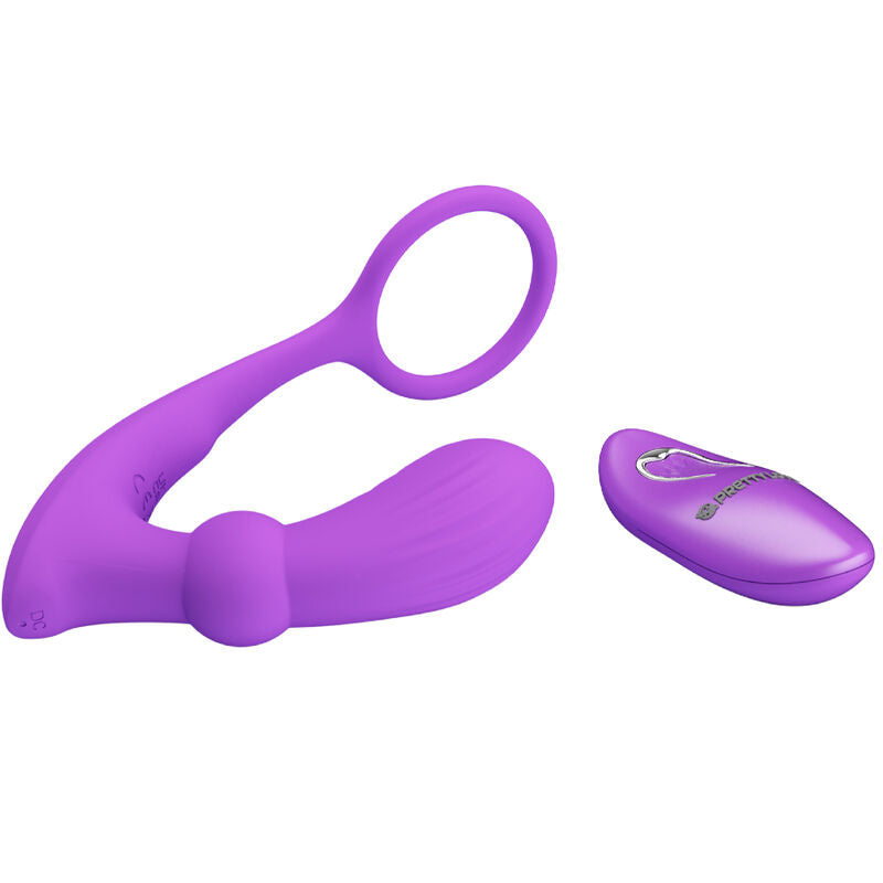 Pretty Love - Warren Remote-Controlled Anal Plug and Penis Ring Violet