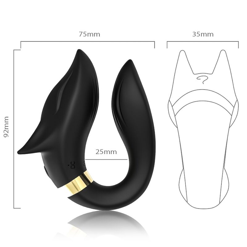 Armony - Fox Vibrator for Couples Remote Control Black – Remote Control Vibrator