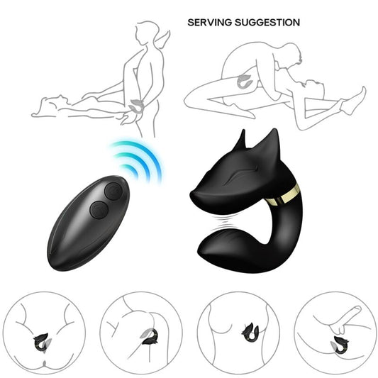 Armony - Fox Vibrator for Couples Remote Control Black – Remote Control Vibrator