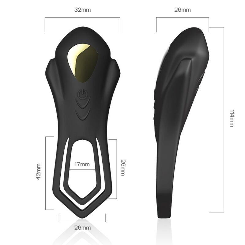 Armony - Roadster Vibrator Double Ring Remote Control Black – Remote Control Vibrator