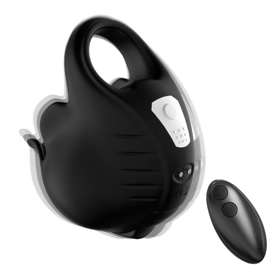 Armony - Cupping Vibrator Ring Remote Control Black – Remote Control Vibrator