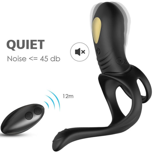 Armony - Joy Jumper Ring Vibrator for Couples & Anal Plug Remote Control Black – Vibrating Butt Plug