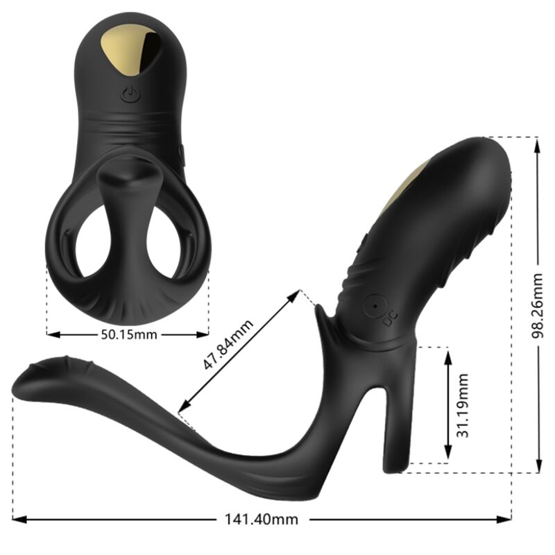 Armony - Joy Jumper Ring Vibrator for Couples & Anal Plug Black – Vibrating Butt Plug