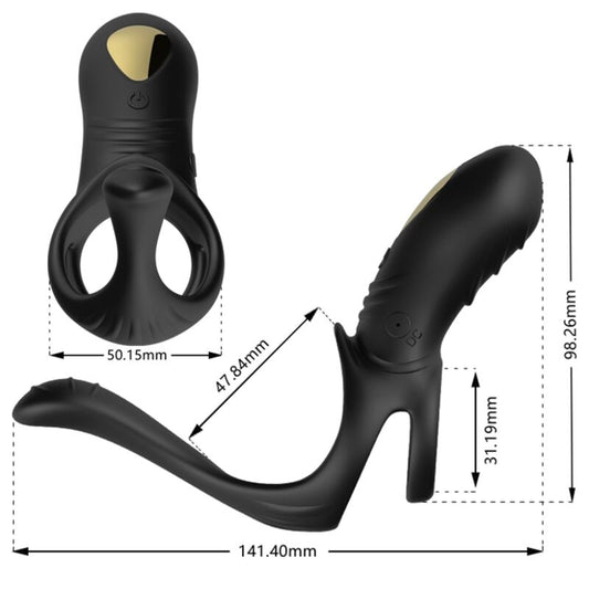 Armony - Joy Jumper Ring Vibrator for Couples & Anal Plug Black – Vibrating Butt Plug