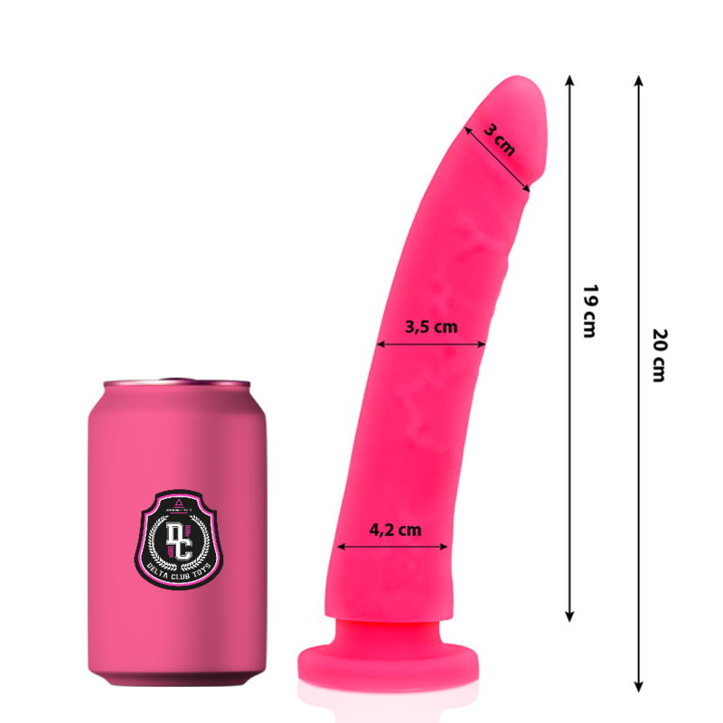 Medical Silicone Dildo 7.9 Inch (20 cm) | Delta Club — Pink