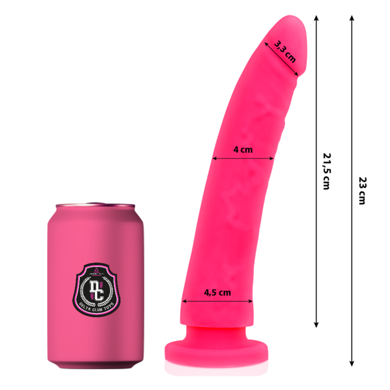 Medical Silicone Dildo 9.1 Inch (23 cm) | Delta Club — Pink
