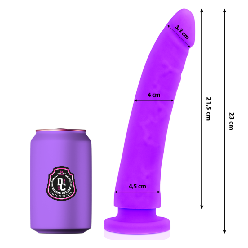 Medical Silicone Dildo 9.1 Inch (23 cm) | Delta Club — Lilac