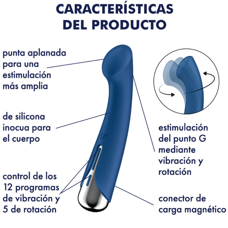 Satisfyer - Spinning g-Sport 1 Rotator Vibrator Blue – G Spot Vibrator