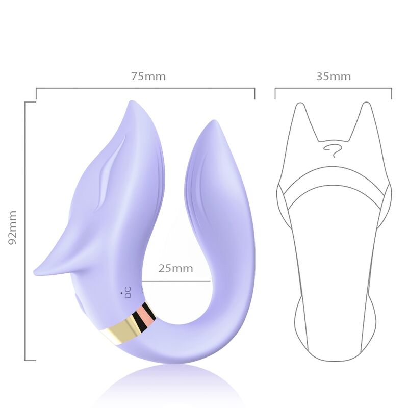 Armony - Fox Vibrator for Couples Remote Control Purple – Remote Control Vibrator