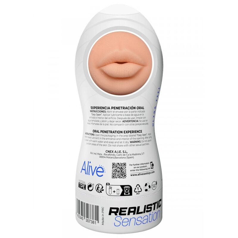 Alive - Maxi Flex Male Masturbador Oral Size L – Male Masturbator
