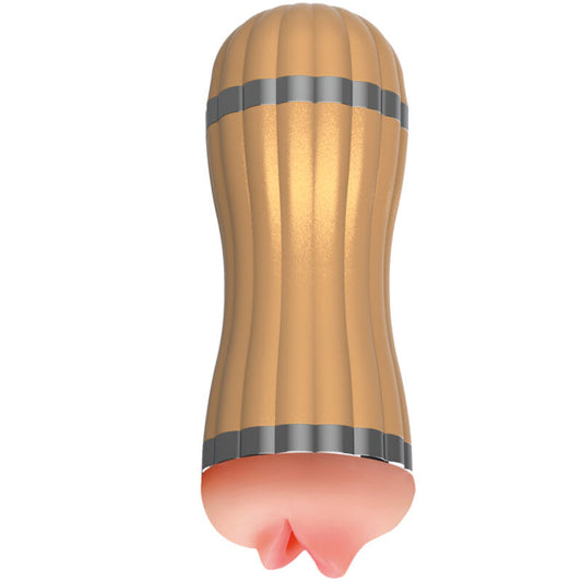 Armony - Bevis Double Masturbator Vagina & Mouth Without Vibration Gold – Male Masturbator