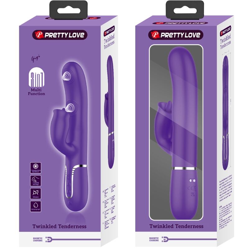 Pretty Love - Rabbit Vibrator with Licking Purple – G Spot Rabbit Vibrator