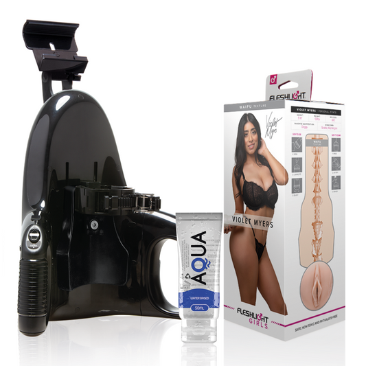 Fleshlight - Violet Myers Waifu + Universal Launch + Aqua Quality Lubricant 50 ml – Water Based Lubricant