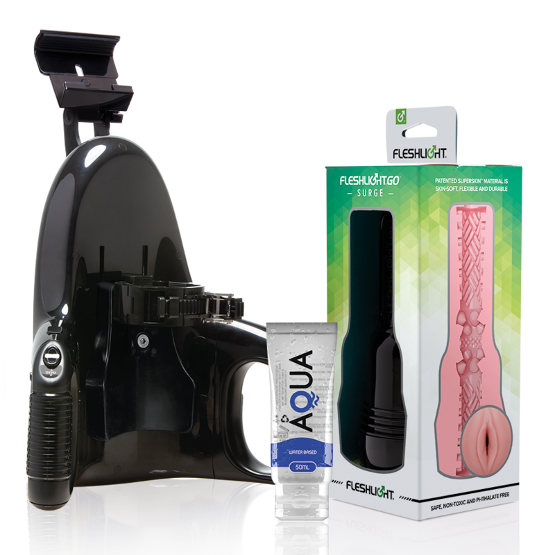Fleshlight - GO Pink Lady Surge Vagina + Universal Launch + Aqua Quality Lubricant 50 ml – Water Based Lubricant