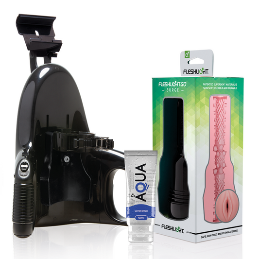 Fleshlight - GO Pink Lady Surge Vagina + Universal Launch + Aqua Quality Lubricant 50 ml – Water Based Lubricant