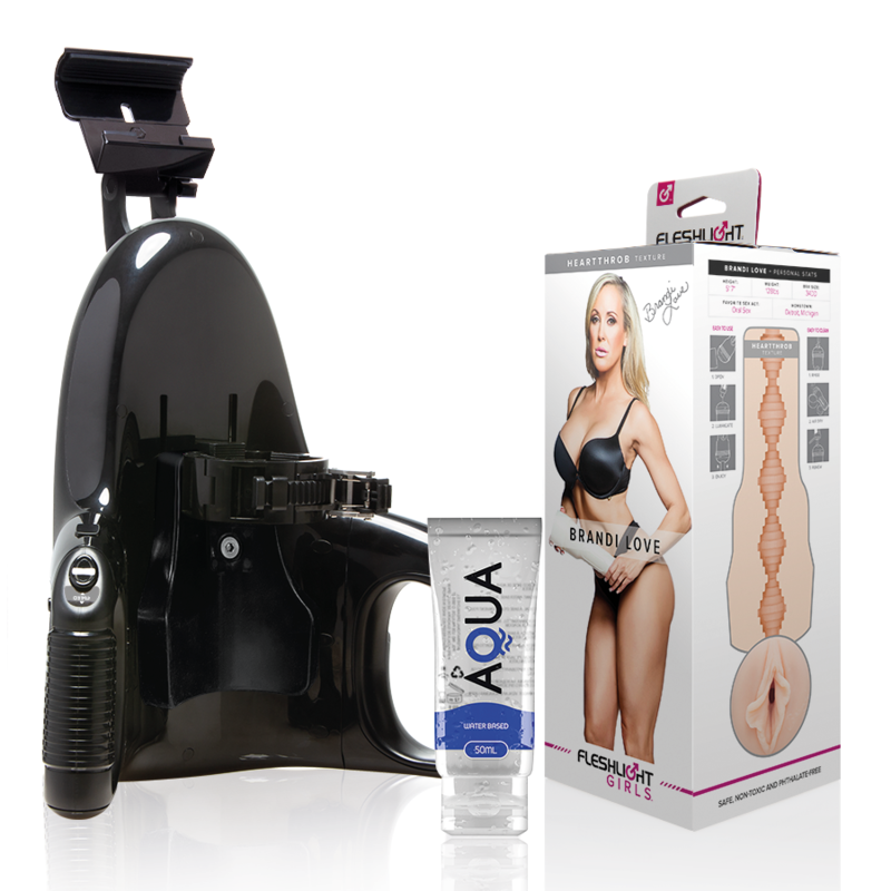 Fleshlight - Brandi Love Vagina + Universal Launch + Aqua Quality Lubricant 50 ml – Water Based Lubricant