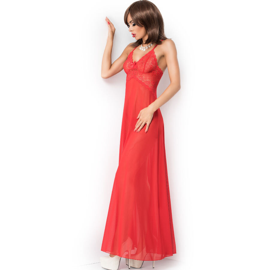 Chilirose - Cr 3883 Babydoll Long Red L/XL – Babydoll Lingerie