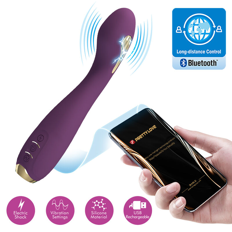 Pretty Love - Hector Electroshock Vibrator by App Control Purple – App Controlled Vibrator