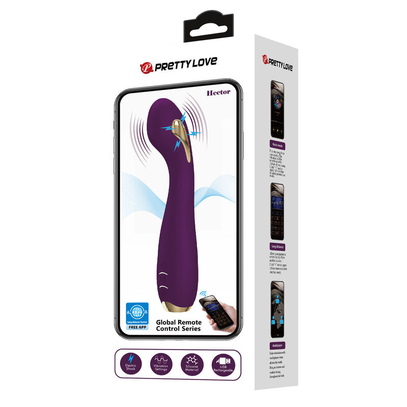 Pretty Love - Hector Electroshock Vibrator by App Control Purple – App Controlled Vibrator