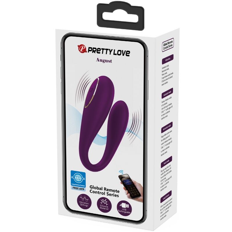 Pretty Love - August Remote Global Double Pleasure Vibrator – Vibrator for Couples