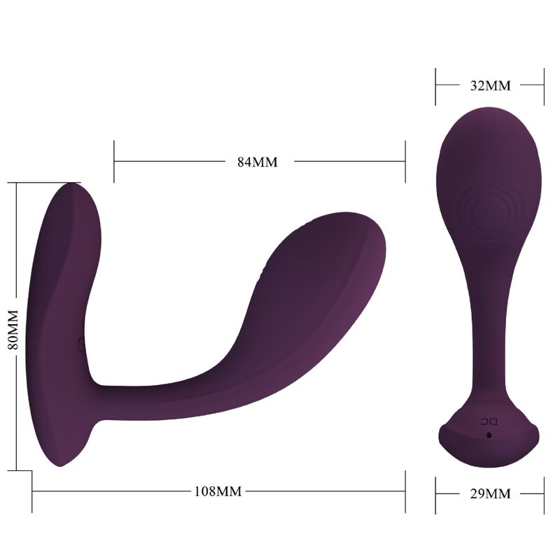Pretty Love - Baird G-Spot 12 Vibrations Rechargeable Lila App – G Spot Vibrator