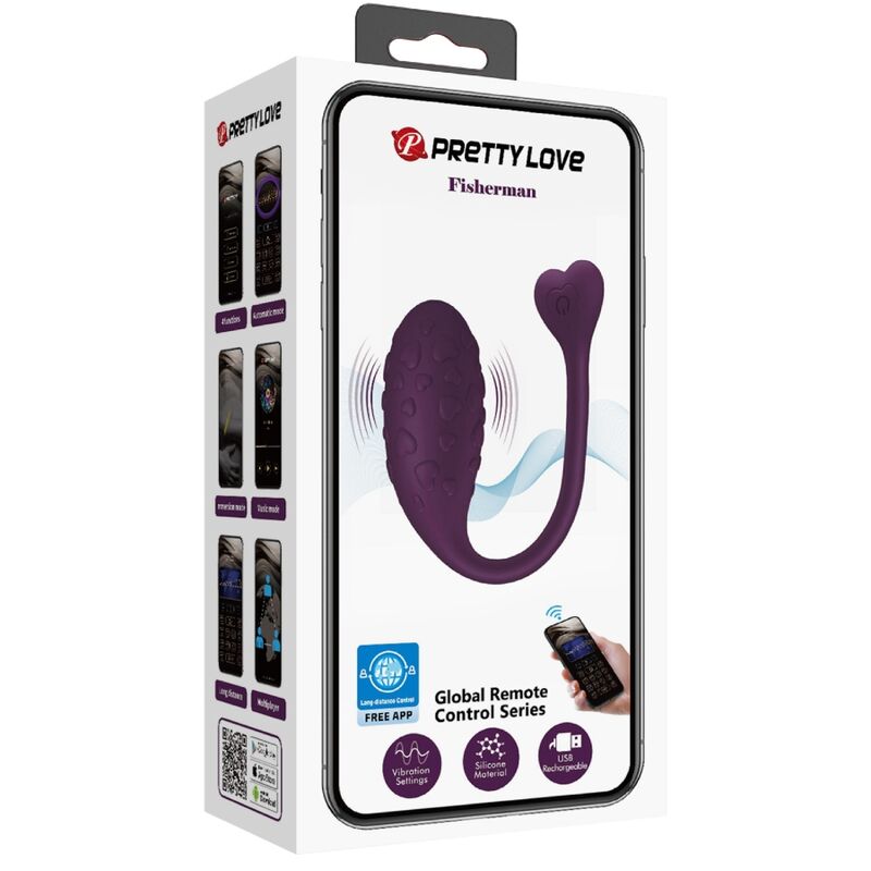 Pretty Love - Fisherman App Controlled Vibrating Egg Lila – Egg Vibrator