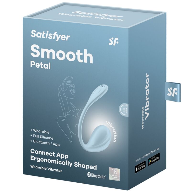 Satisfyer - Smooth Petal g-Point Stimulator Sky Blue Free App – Clitoris Stimulator