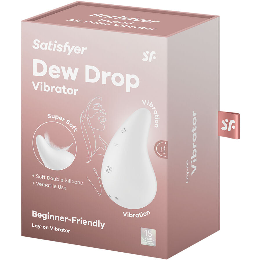 Satisfyer - Dew Drop Vibrator Lay-on White – Clitoral Vibrator