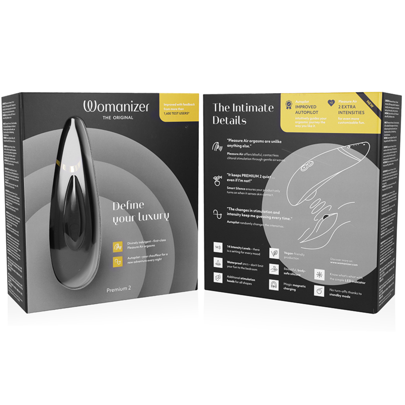 Womanizer - Premium 2 Clitoral Stimulator Black – Clitoris Stimulator