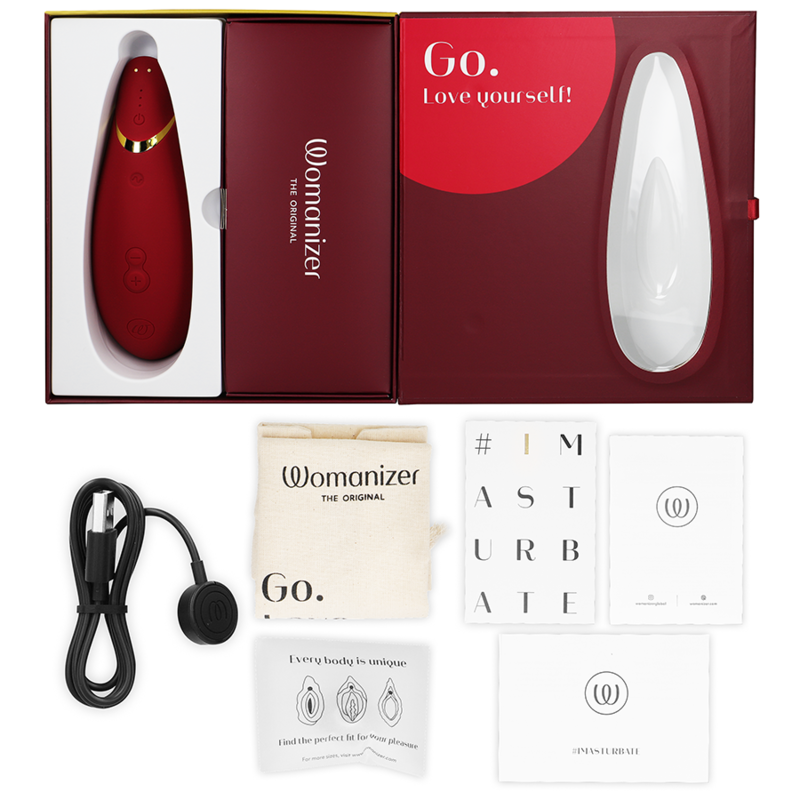 Womanizer - Premium 2 Clitoral Stimulator Bordeaux – Clitoris Stimulator