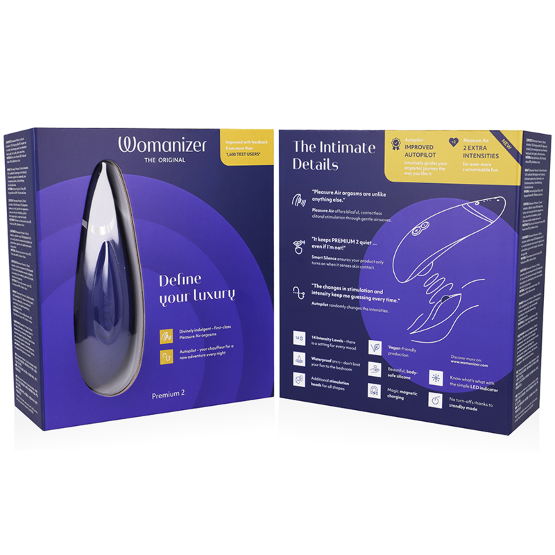 WOMANIZER - Premium 2 Clitoral Stimulator Blueberry