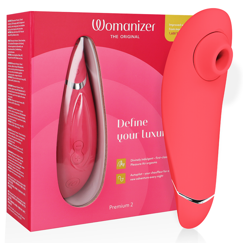 WOMANIZER - Premium 2 Clitoral Stimulator Raspberry