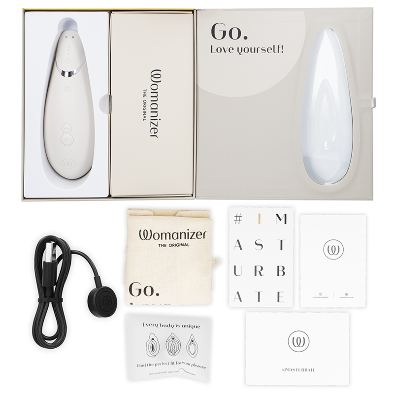 Womanizer - Premium 2 Clitoral Stimulator Warm Gray – Clitoris Stimulator