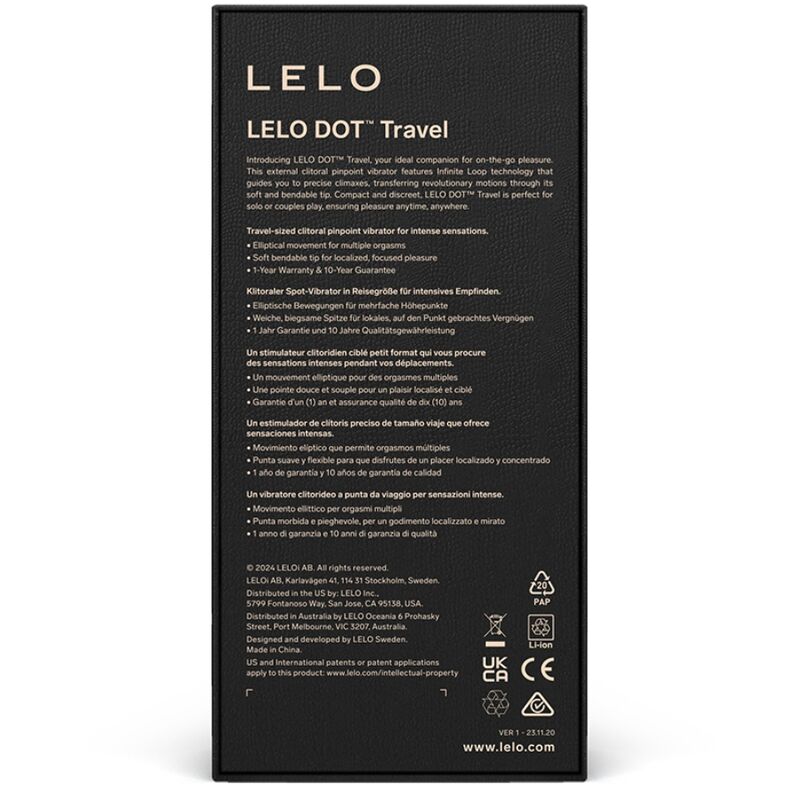 Lelo - Dot Travel Clitoris Stimulator Purple – Mini Clitoris Stimulator