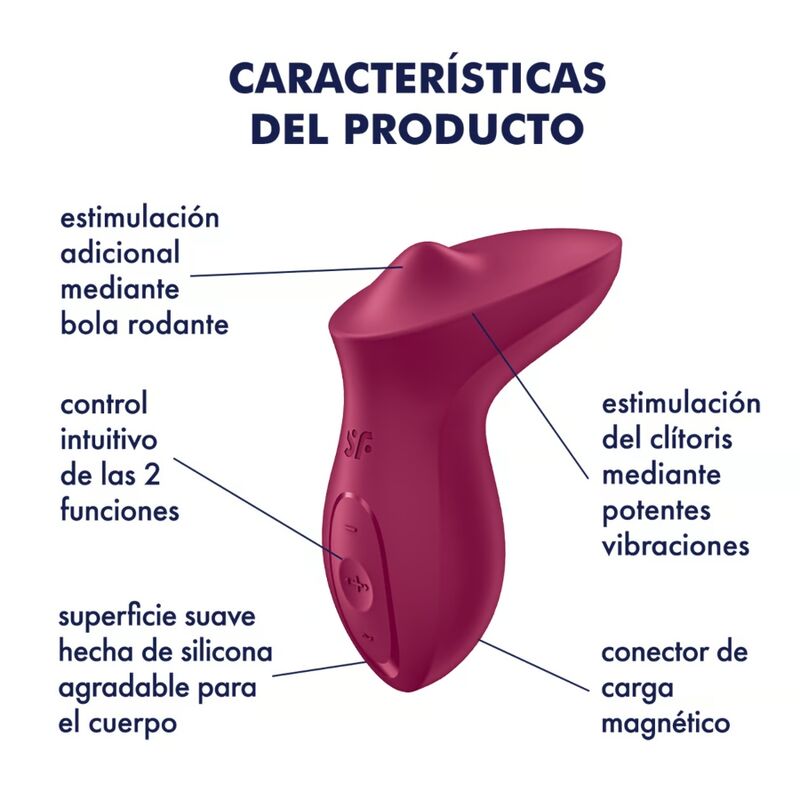 Satisfyer - Exciterrr Lay-on Clitoris Berry Vibrator – Clitoral Vibrator