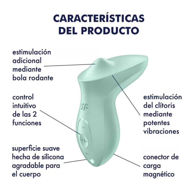 Satisfyer - Exciterrr Lay-on Clitoris Mint Vibrator – Clitoral Vibrator
