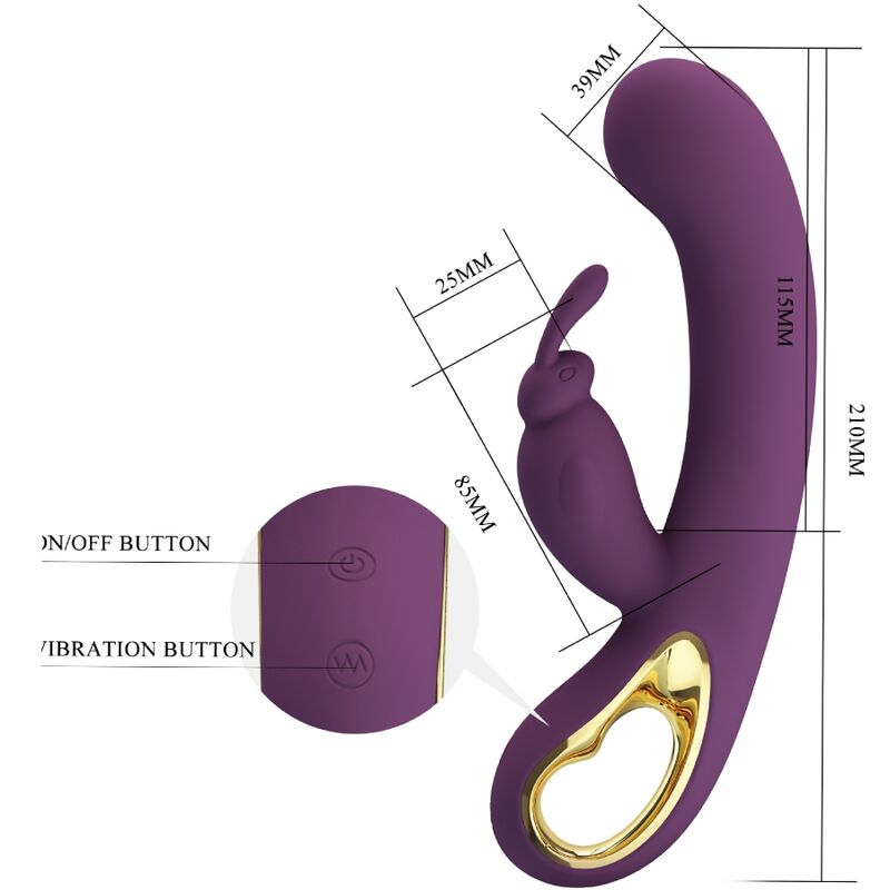 Pretty Love - Liam Rabbit Vibrator & G-Spot Stimulator Purple – G Spot Rabbit Vibrator