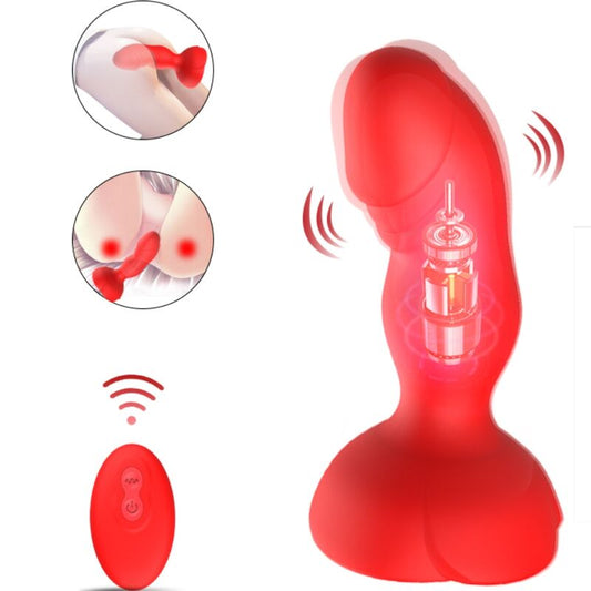 Armony - Extreme a Bloom Rose Vibrator & Anal Plug Remote Control Red – Vibrating Butt Plug